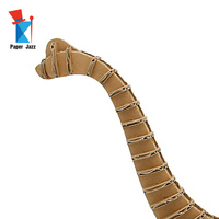 Kit de construction de dinosaures en papier kraft pour présentation sur table, artisanat, modèle de Brachiosaurus en carton ondulé 3D, puzzle de dinosaures à assembler