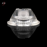 Lentille à grande perle COB à angle de 25°, personnalisée pour applications médicales, D68*H30mm, surface givrée PMMA, IP66, transmittance 90-95%, LED RGB plano-concave, garantie 1 an