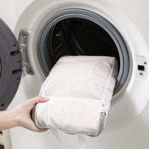 Juego de bolsas de malla para lavar ropa con cremallera, organizador de ropa rectangular de poliéster para uso en el baño - Product Image 2