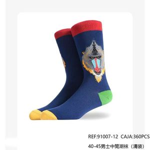 Calcetines de Media Pantorrilla para Hombre, Tallas 40-45, Diseño Blue Monkey, Uso Casual - Product Image 3