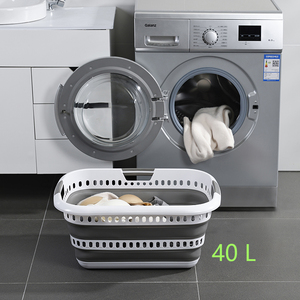 40L collapsible POP UP laundry basket plastic folding laundry basket 40L collapsible hamper