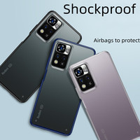 Funda Protectora para Teléfono Redmi Note 9/10/11/12 Pro 5G, TPU Suave Mate Translúcido a Prueba de Golpes + PC Rígido, Estilo Armadura