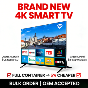 Televisor Inteligente Android 4K UHD de Pantalla Plana de 32-98 Pulgadas con Logotipo Personalizado OEM ODM, Venta al por Mayor de Fábrica, Resolución 4K Ultra HD - Product Image 1