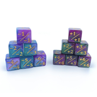 Dés de jeu à six faces en acrylique écologique, motif perle, bicolore, coins carrés, 16 mm +/- – Vente en gros