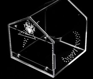 <span class=keywords><strong>Cage</strong></span> pour petits animaux de compagnie moderne, transparente, personnalisée, en acrylique, autoportante, avec ouverture frontale - Product Image 4