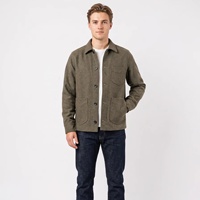 Nouvelle veste de travail vintage américaine pour homme, vert olive, automne-hiver, en mélange de laine, surchemise décontractée à revers, coupe ample