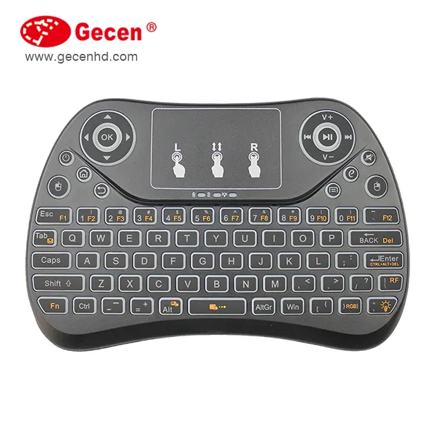 Cheapest mini keyboard i8 backlit 3 color 2.4G wireless MINI keyboard air mouse remote control