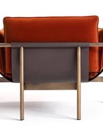 Fauteuil individuel de designer en PU, style italien minimaliste, luxe léger et moderne, pour hôtels, villas et salons