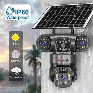 กล้องวงจรปิดไร้สายพลังงานแสงอาทิตย์ Anxinshi ซูม 10 เท่า กล้อง PTZ เสียงสองทาง กล้องรักษาความปลอดภัยพลังงานแสงอาทิตย์ 4G ติดตามการเคลื่อนไหวของมนุษย์ด้วย AI สำหรับภายนอกอาคาร - Product Image 4
