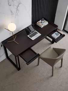 <span class=keywords><strong>Bureau</strong></span> minimaliste en bois massif avec placage fumé, peinture <span class=keywords><strong>piano</strong></span>, acier inoxydable, <span class=keywords><strong>bureau</strong></span> d'<span class=keywords><strong>ordinateur</strong></span> avec rangement gain de place <span class=keywords><strong>pour</strong></span> le <span class=keywords><strong>bureau</strong></span> à domicile - Product Image 6