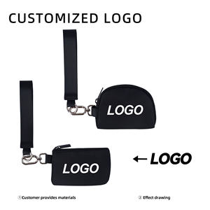 Portefeuille de poignet double de luxe avec logo personnalisé, double pochette, porte-clés, bracelet et porte-cartes - Product Image 3