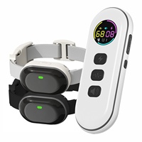 Farbdisplay Neuartiger Hundetrainer mit Ein-zu-Zwei-Koppelung, einstellbarer Vibration und mildem Elektroschock aus ABS-Material für kleine und Mini-Hunde