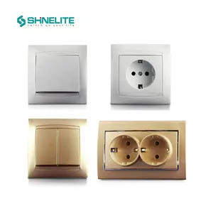 Gold Color Household Wall European Switch