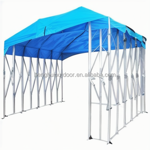 Grande tente pliante d'extérieur en tissu PVC, résistante au vent, pour entrepôt, garage, abri, avec structure en acier et <span class=keywords><strong>bois</strong></span>, auvent pour <span class=keywords><strong>voiture</strong></span> - Product Image 6