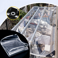 Bâche de Pergola Extérieure en Vinyle Transparent Robuste, Bâche PVC Transparente, Housse Imperméable pour Plantes Succulentes, Toile Anti-Pluie