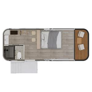 Cabines de glamping préfabriquées modulaires en conteneurs, mini-maisons capsules spatiales - Product Image 2