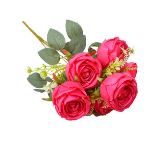 Ramo de Rosas Artificiales de Seda de 30cm-100cm de Altura, Simulación Realista, Decoraciones para Bodas - Product Image 4