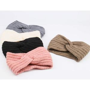 Cable Knitted <b>Headband</b> for Women High Quality Cheap Custom Warm Knitted Cross <b>Headband</b> Knit <b>Headband</b> Winter - Product Image 2