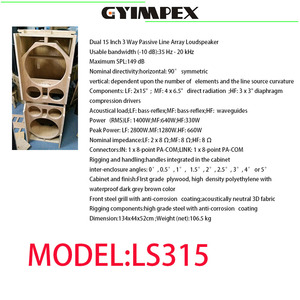 Système de sonorisation de haute qualité pour extérieur, enceinte professionnelle haute puissance Ls315, enceinte professionnelle de 15 pouces - Product Image 5