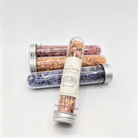 Sel de bain minéral himalayen 100% biologique, sel de bain à la rose, flacon de sel de bain varié, parfum de fleurs séchées, huile essentielle, sel de bain pour le spa corporel