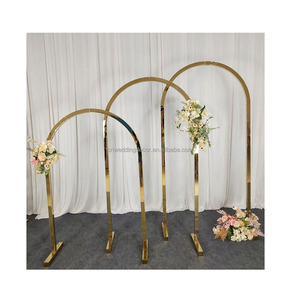 Gold Metal Frame Round Flower Stand <strong>Circle</strong> <strong>Balloon</strong> Wedding <strong>Arch</strong> for Wedding Stage Decoration - Product Image 3