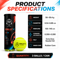 Nouvelle Arrivée - Balle de Tennis Professionnelle en Caoutchouc Haute Élasticité et Résistance, Rose, avec Logo Personnalisé, en Boîte