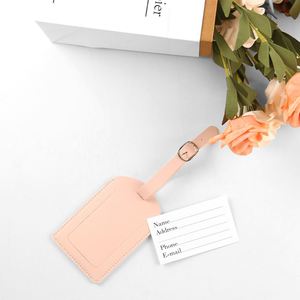 Etiqueta de equipaje de cuero PU de lujo ajustable multicolor para tarjeta de embarque, 11x7cm, lavable y antideslizante - Product Image 6