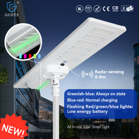 Farolas Solares LED Todo en Uno, IP65, Ahorro de Energía con Sensor de Radar, Indicación de Estado de Color, Añaden Color a Carreteras y Proyectos