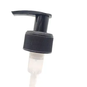 Durchmesser schwarz 28 mm 28/410 stopp- und Öffnungs-metallfreie Lotionspumpe mit Staubdeckung für Kosmetikflaschen