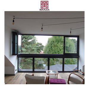 WANJIA Servicio comercial Ventanas plegables Doble acristalamiento Acordeón Bi Ventana plegable - Product Image 5