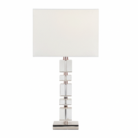 Lampe de table ronde moderne et créative en cristal avec interrupteur, AC, pour la décoration de la maison et de la chambre, transparente/argentée