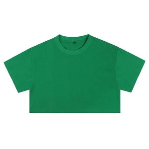 Camiseta Deportiva de Moda, Holgada, 100% Algodón, 210G, Promocional, para Yoga, Manga Corta, Estilo Crop Top - Product Image 6