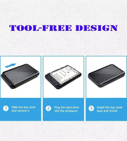 Casing Hard Drive USB 3.0 hingga 2.5 inci murah, casing Hard Drive SATA HDD SSD eksternal, kotak HDD kecepatan 5G untuk ponsel Laptop PC