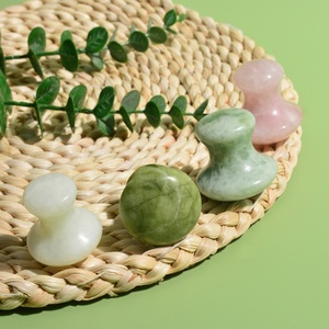 Masajeador Facial de setas de Jade, piedra Natural Gua Sha, herramienta para el cuidado de la piel corporal, masaje SPA, acupuntura, raspado curativo - Product Image 2