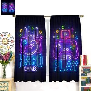 Cortinas Gamer para Niños, Diseño de Control de Videojuegos, Decoración para Ventanas de Habitaciones de Adolescentes, Niños, Salas de Estar y Cuartos de Juego, 2 Paneles - Product Image 3