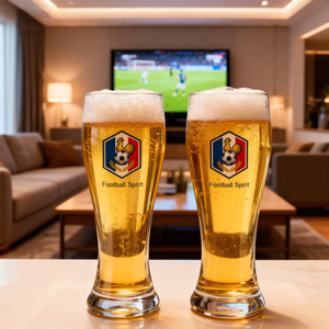 Hochwertiges Pilsner-Bierglas mit individuellem Logo, Weltweites Fußball-Krankenhaus-Weltglas für Weinverwendung - Product Image 5