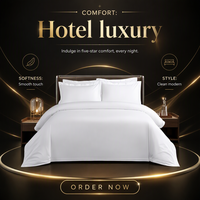 Draps de lit en satin de coton 100% de haute qualité, doux et respirants, blancs, ensemble de literie de luxe pour hôtel 5 étoiles