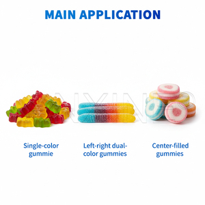 Venta caliente de fábrica de alta eficiencia completamente automático pequeño depositador de caramelos de gelatina gomosa que hace la máquina línea de producción - Product Image 2