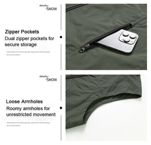 Gilet de randonnée imperméable multi-poches pour homme, gilet de pêche à fermeture éclair sans manches, gilet de travail pour l'extérieur, la <span class=keywords><strong>photographie</strong></span>, les voyages - Product Image 3