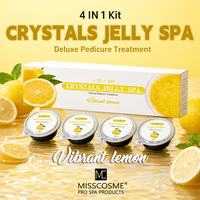 Kit de Pédicure Spa 4 Étapes : Gelée Cristalline, Masque de Boue Minérale, Lotion et Traitement Éclaircissant au Citron pour les Pieds