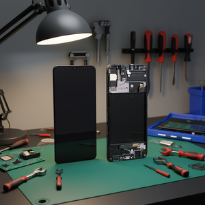 Pantalla táctil LCD para Samsung Galaxy A30s A307 con marco OLED negro - Product Image 3