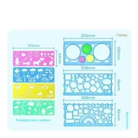 Regla de plantilla recta de plástico azul y rosa de 20 cm para dibujo escolar y herramienta de bricolaje para estudiantes