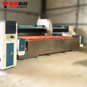 Ultra high pressure CNC five axis water jet cutting machine stone ceramic integrated basin equipment, oblique cutting 45