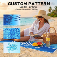Custom Designed Polyester Cotton Hotel Beach Towel Deluxe Sublimed Print Summer Hot Quick Dry Beach Towel