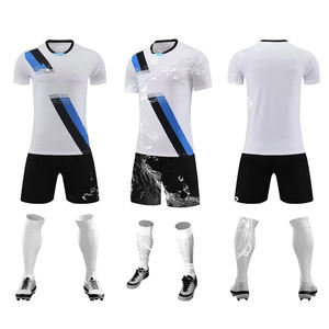 Yüksek kalite 2526 marsestines marsilya Madridses yetişkin futbol jarse bluz-Notch takım üniformaları futbol tişörtü süblimasyon örgü - Product Image 4