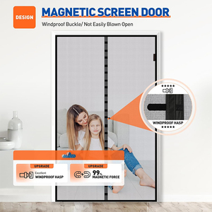 Strong Magnet Retractable <strong>Screen</strong> Magnetic <strong>Door</strong> <strong>Screen</strong> Size 76" X 81"Heavy Duty Fiberglass <strong>Door</strong> <strong>Mesh</strong> - Product Image 1