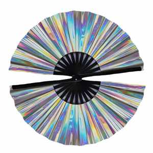 Natural PVC Hand Fan Plastic Angel Style with Floral <b>Pattern</b> for Home Decoration or Business Gifts Features Keychain Design - Product Image 2