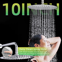 Ensemble de douche de luxe moderne en chrome à montage au plafond, avec mitigeur thermostatique 2 voies encastré, pour eau froide, idéal pour hôtel