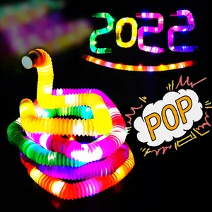 Лидер продаж, забавные цветные пластиковые светодиодные трубки «сделай сам» с подсветкой, сенсорные игрушки