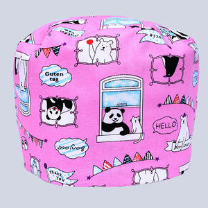 Gorro quirúrgico de Hospital para mascotas de alta calidad para mujer, gorro de trabajo de <span class=keywords><strong>Farmacia</strong></span> de laboratorio de dibujos animados ajustable, gorro de dentista, gorro de enfermería - Product Image 4